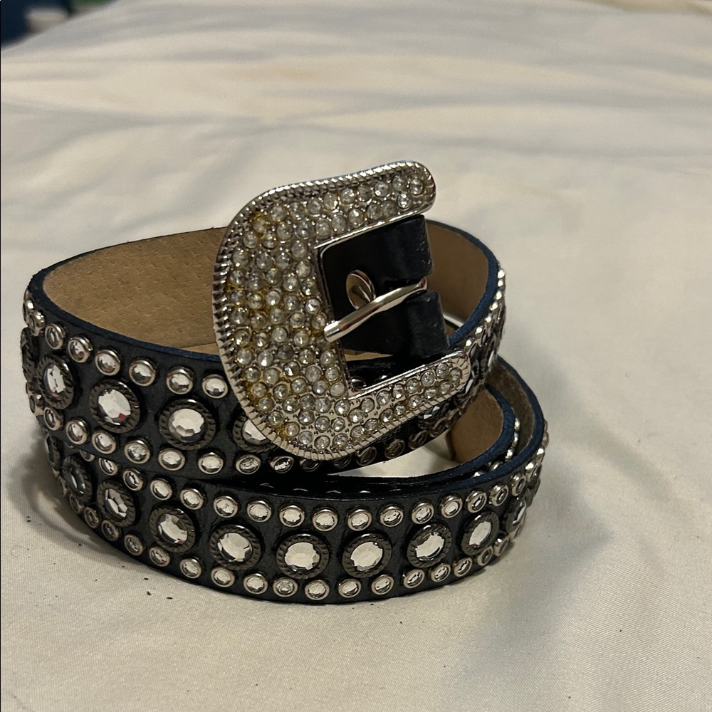 LiKe💙for $10🎊 Olga Santini rhinestone leather belt Western Cowgirl